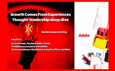 Experience-led growth analysed by futurist K D Adamson with Adobe, NatWest