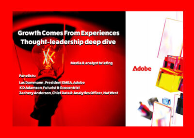 Experience-led growth analysed by futurist K D Adamson with Adobe, NatWest