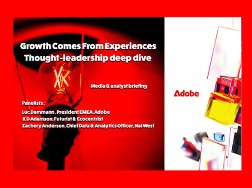 Experience-led growth analysed by futurist K D Adamson with Adobe, NatWest